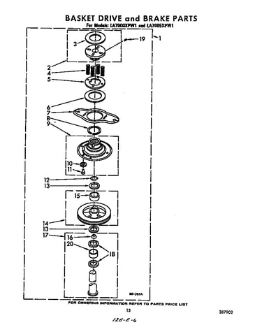 Basket drive and brake