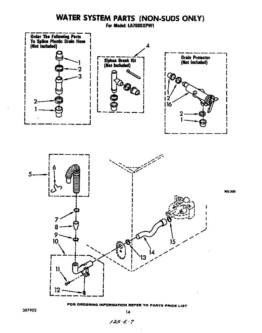 WATER SYSTEM (NON SUDS ONLY)