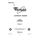 Whirlpool LA6800XPW1 front cover diagram