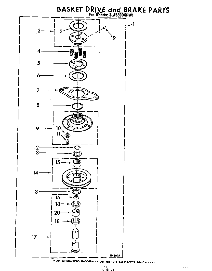 Basket drive and brake