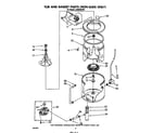Whirlpool LA5805XPW1 tub and basket (non suds only) diagram