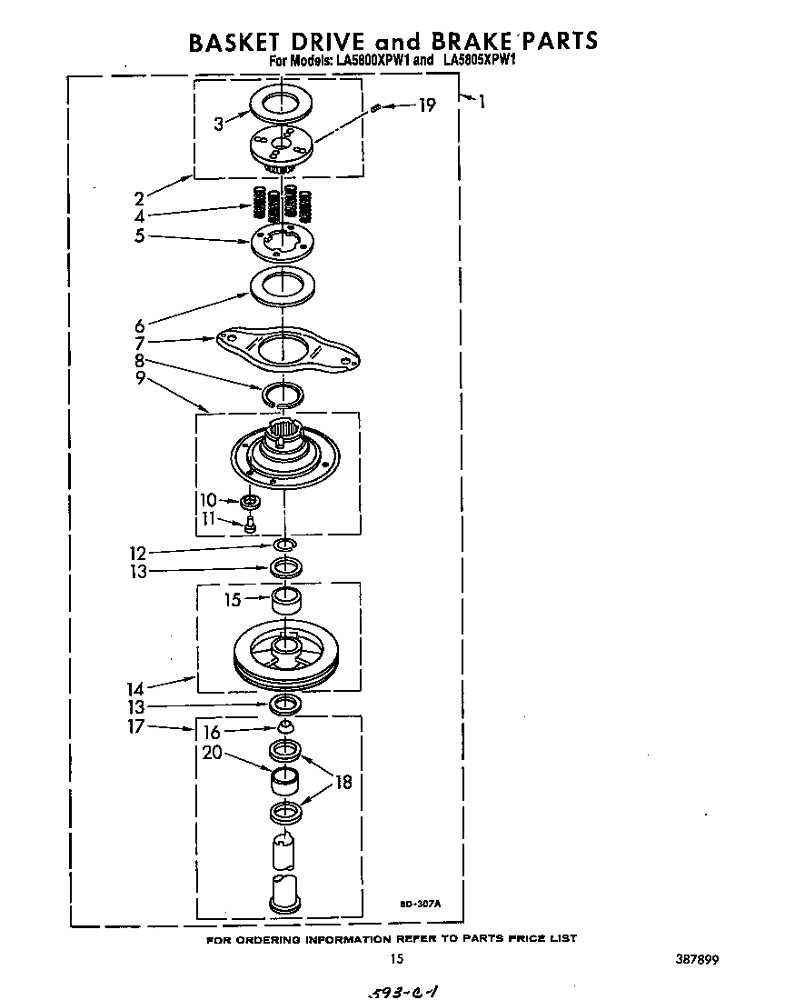 Basket drive and brake