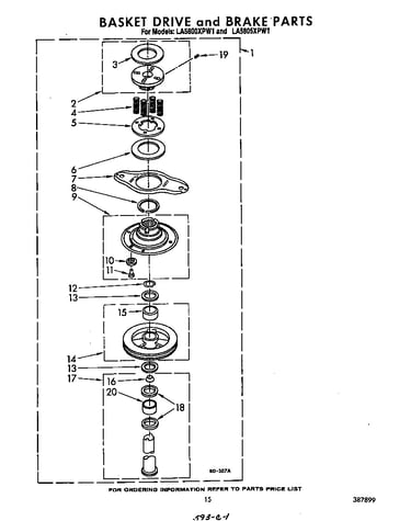 Basket drive and brake