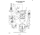 Whirlpool LA5580XPW1 tub and basket diagram