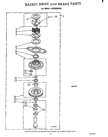 Basket drive and brake