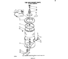 Whirlpool LA3800XPW1 tub and basket diagram