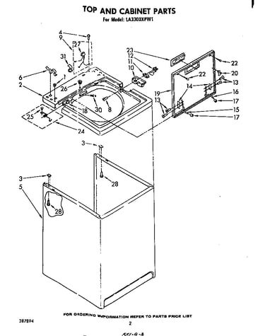 Top and cabinet