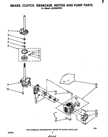 Brake, clutch, gearcase, motor, pump