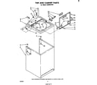 Whirlpool LA6000XPW1 top and cabinet diagram