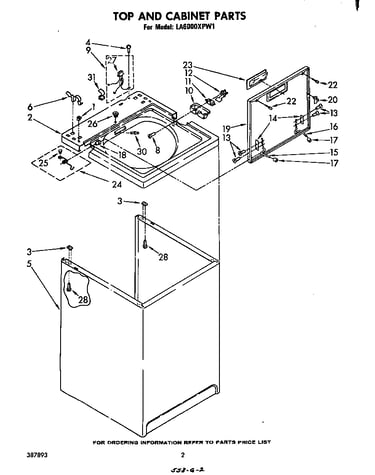 Top and cabinet