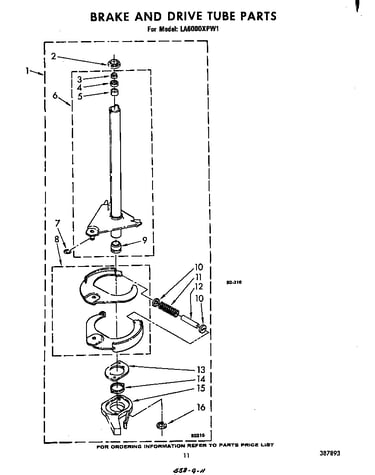 Brake and drive tube