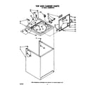 Whirlpool LA6500XPW1 top and cabinet diagram