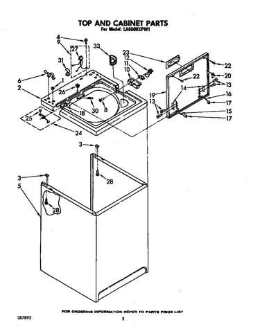 Top and cabinet
