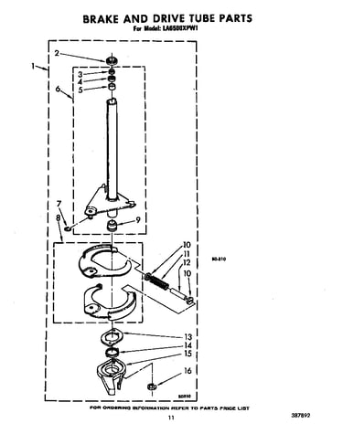 Brake and drive tube