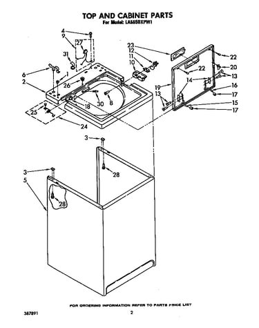 Top and cabinet
