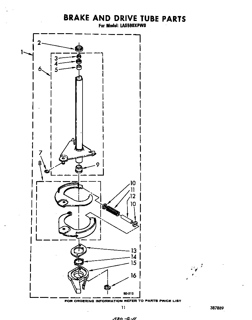 Brake and drive tube