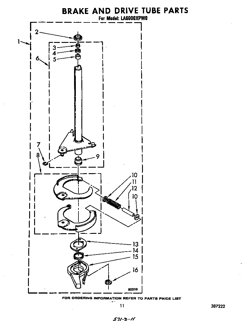 BRAKE AND DRIVE TUBE