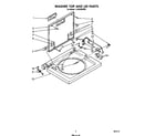 Whirlpool LC4500XSW0 washer top and lid diagram