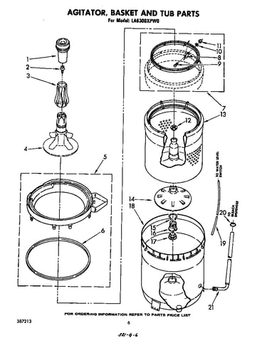 Agitator, basket and tub