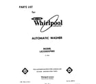 Whirlpool LA3300XPW0 front cover diagram