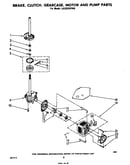 Brake, clutch, gearcase, motor and pump