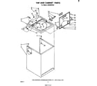 Whirlpool LA5300XPW1 top and cabinet diagram
