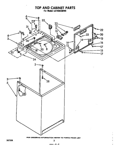 Top and cabinet