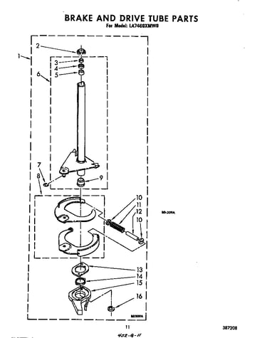 Brake and drive tube