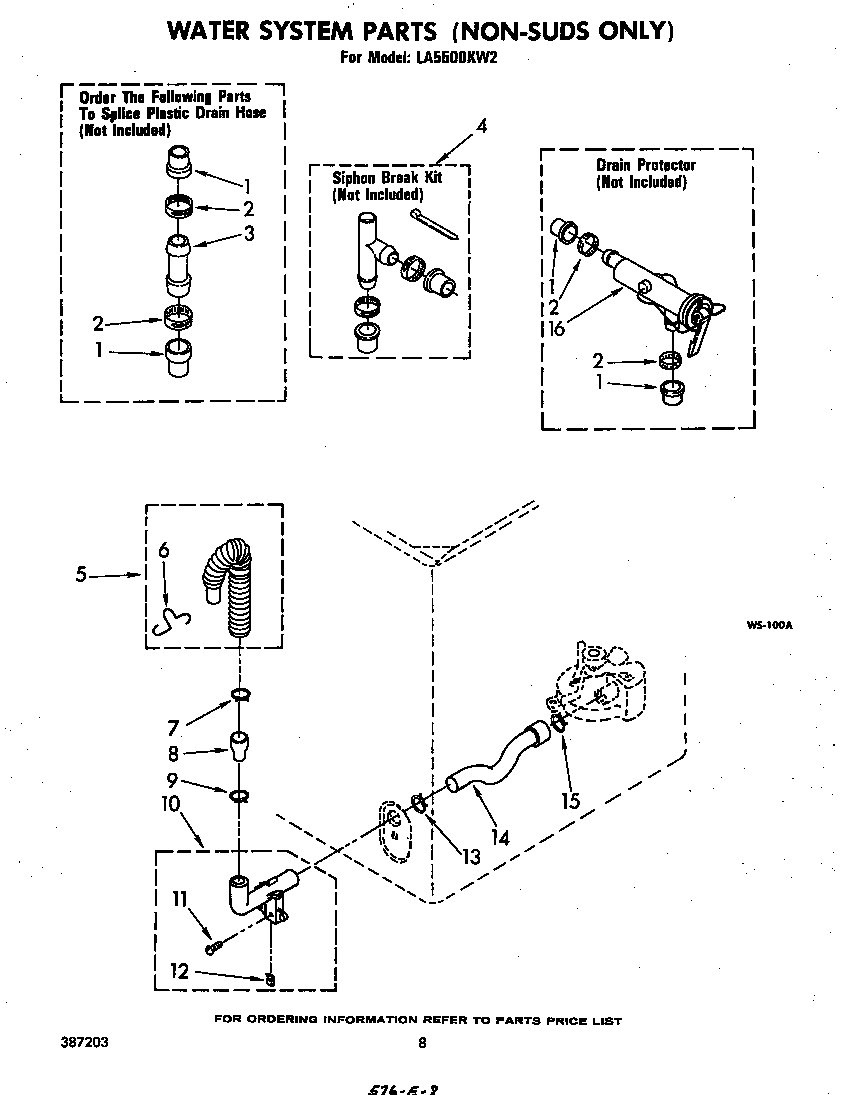 WATER SYSTEM (NON-SUDS ONLY)