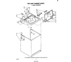 Whirlpool LA5460XPW1 top and cabinet diagram
