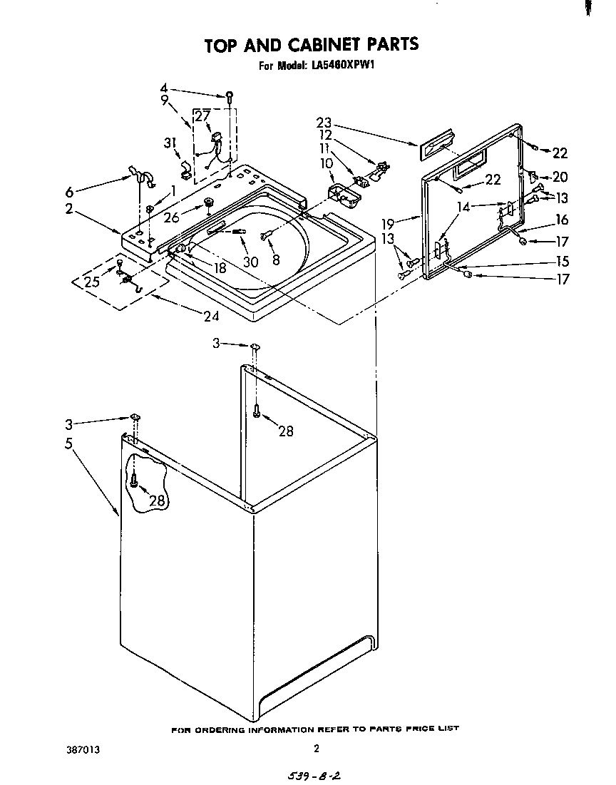 Top and cabinet
