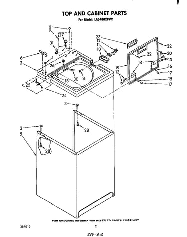 Top and cabinet