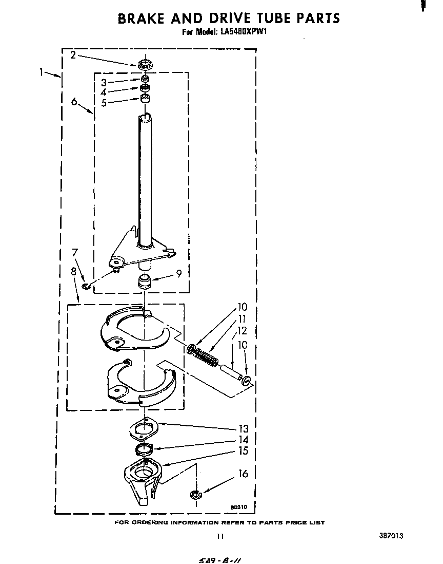 Brake and drive tube