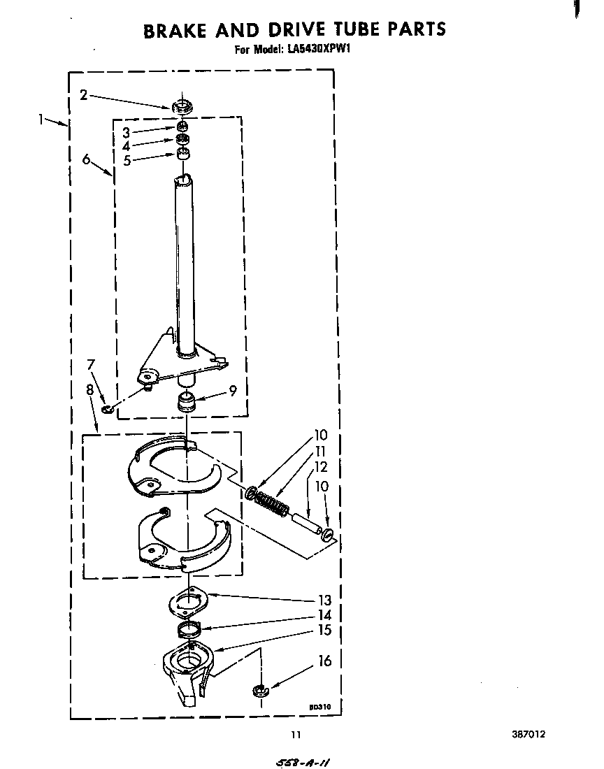 Brake and drive tube