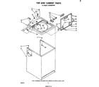 Whirlpool LA5400XPW1 top and cabinet diagram