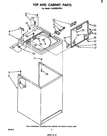 Top and cabinet