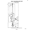 Whirlpool LA5400XPW1 brake and drive tube diagram