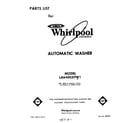 Whirlpool LA6400XPW1 front cover diagram