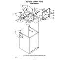 Whirlpool LA6400XPW1 top and cabinet diagram