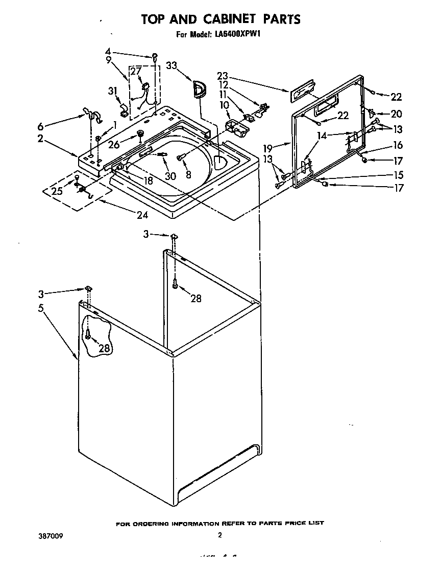 Top and cabinet