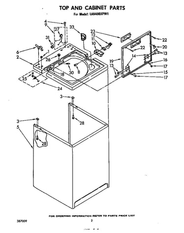 Top and cabinet