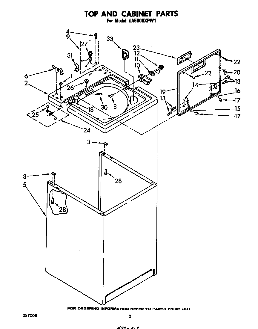 Top and cabinet