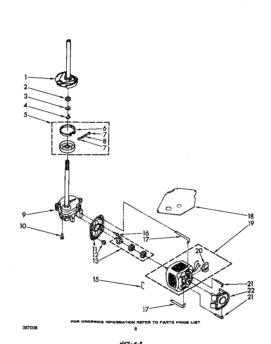 BRAKE, CLUTCH, GEARCASE, MOTOR AND PUMP