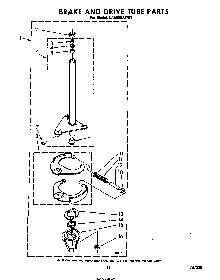 Brake and drive tube
