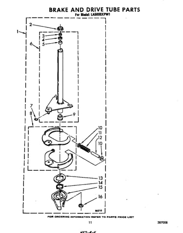 Brake and drive tube