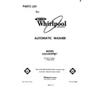 Whirlpool LA5530XPW1 front cover diagram