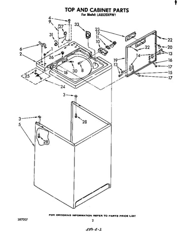 Top and cabinet