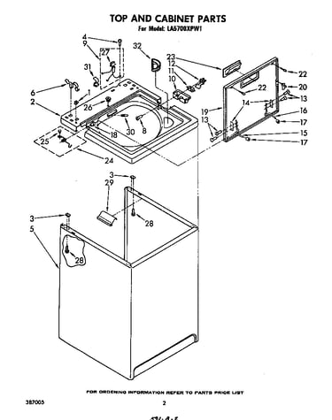Top and cabinet