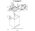 Whirlpool LA5500XPW0 top and cabinet diagram
