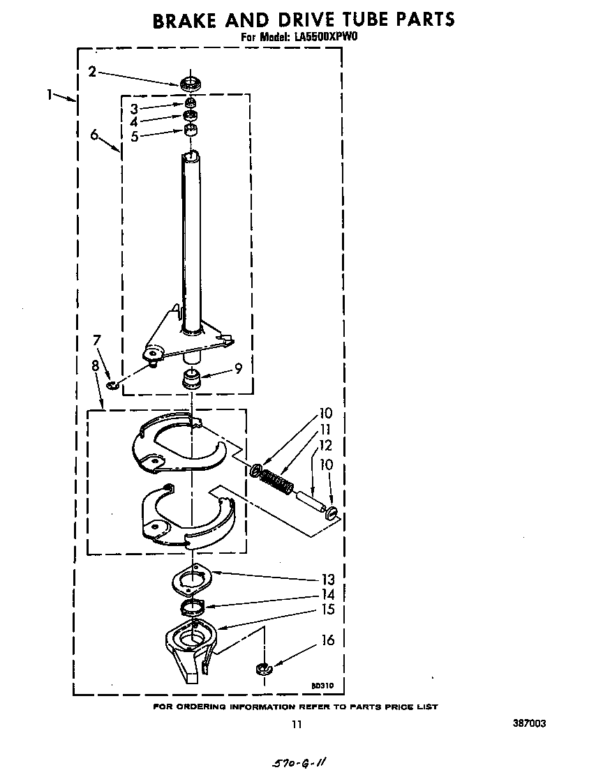 Brake and drive tube